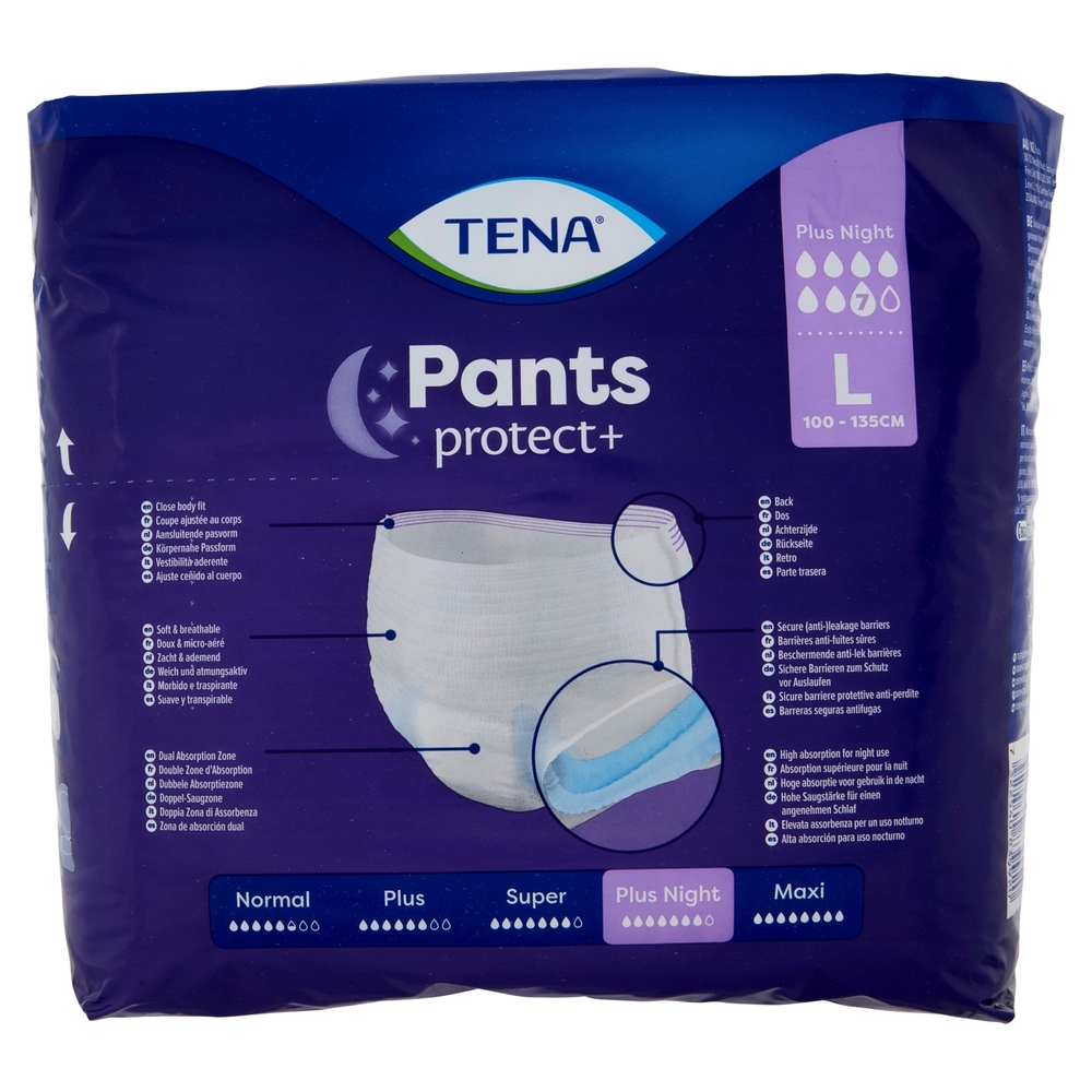 Tena Pants Culottes Plus Night L 12 pz